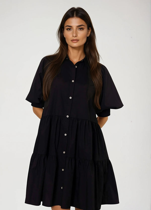 Tiered Dress - Black (Basic Product)